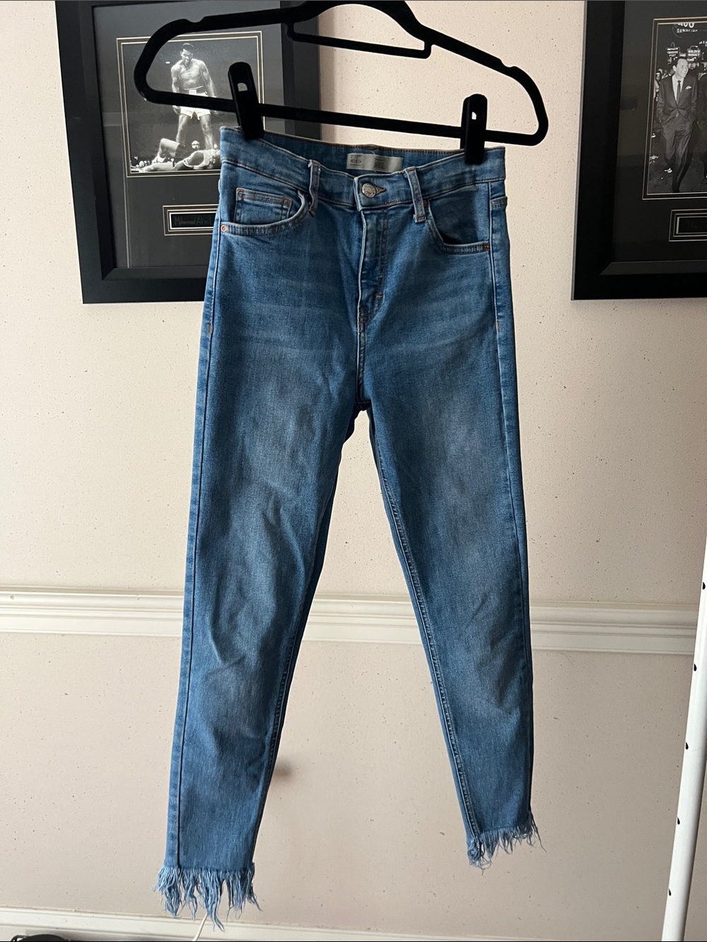 Topshop Jamie Jeans with Frayed Hem